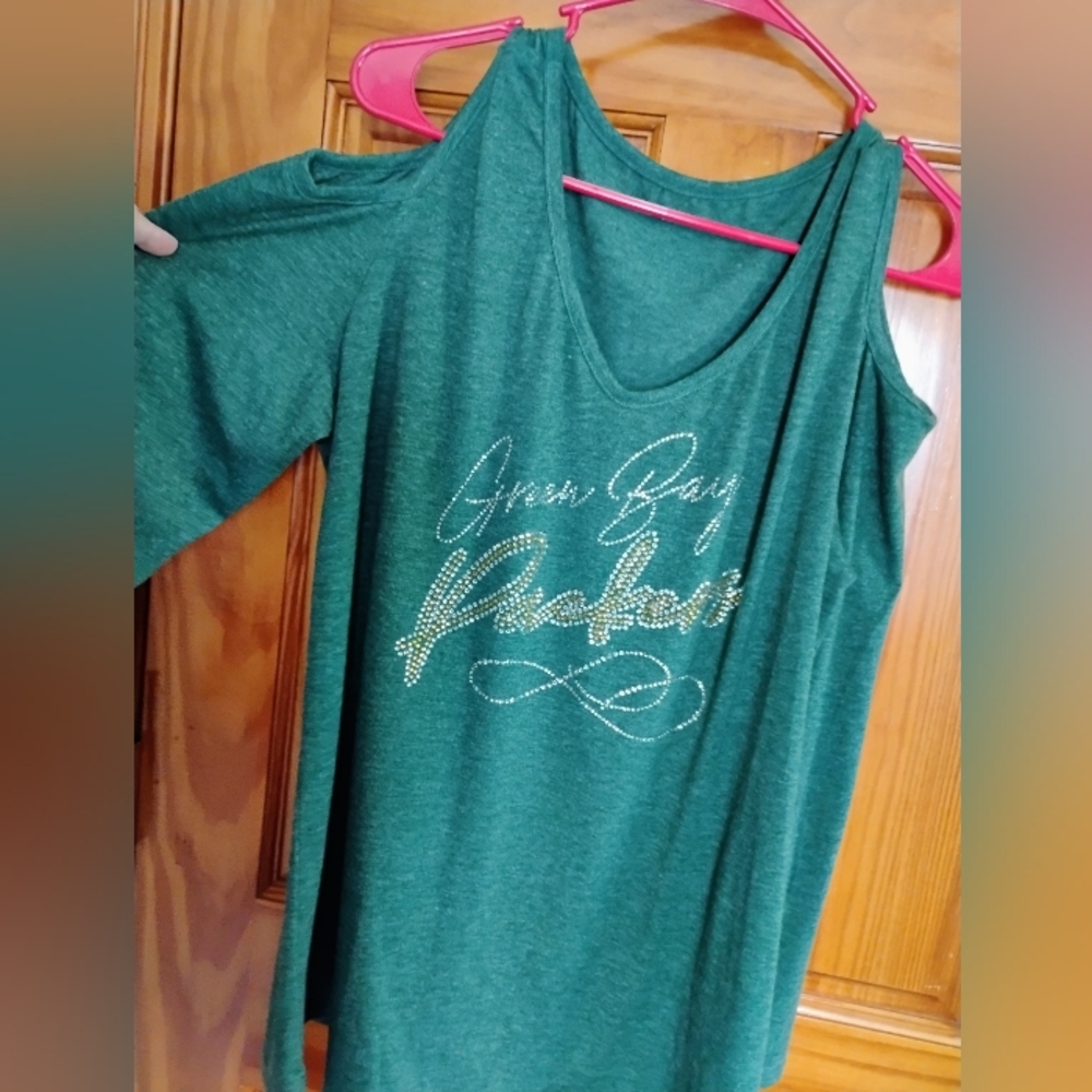 Green Bay Packers Bling Shirt, 2X